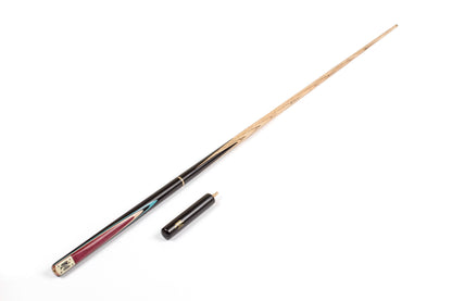 BCE 3 Piece Grand Master Snooker Cue - 145cm - Black/Natural/Blue